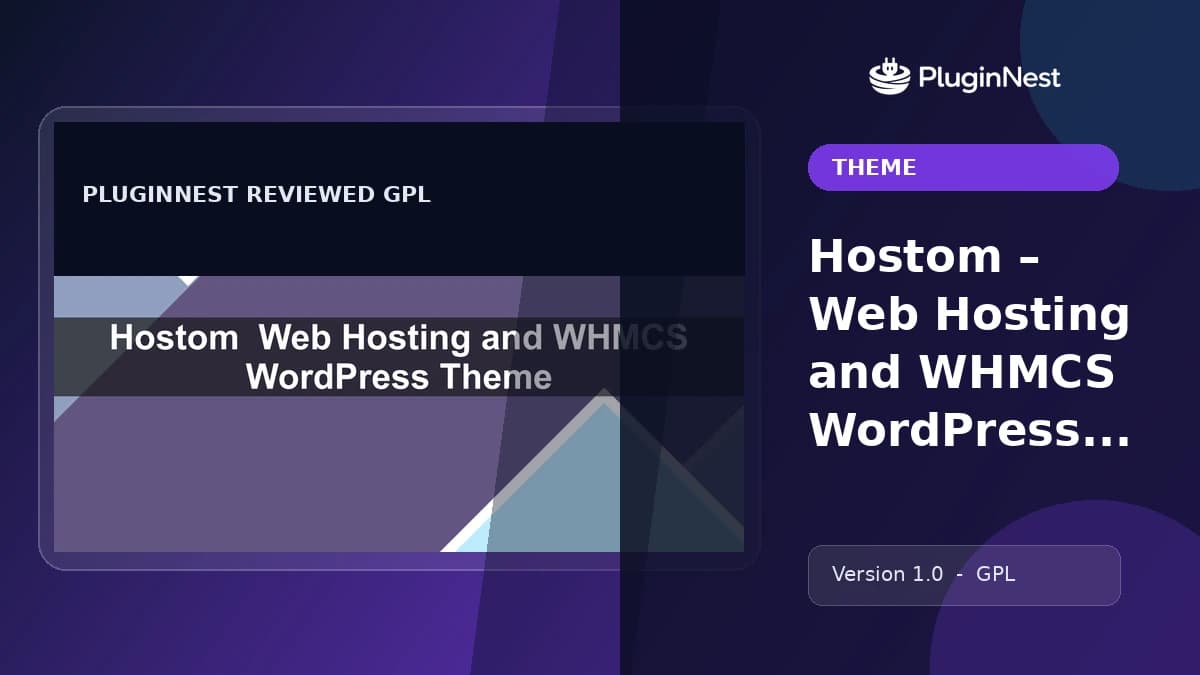 Hostom – Web Hosting and WHMCS WordPress Theme product cover