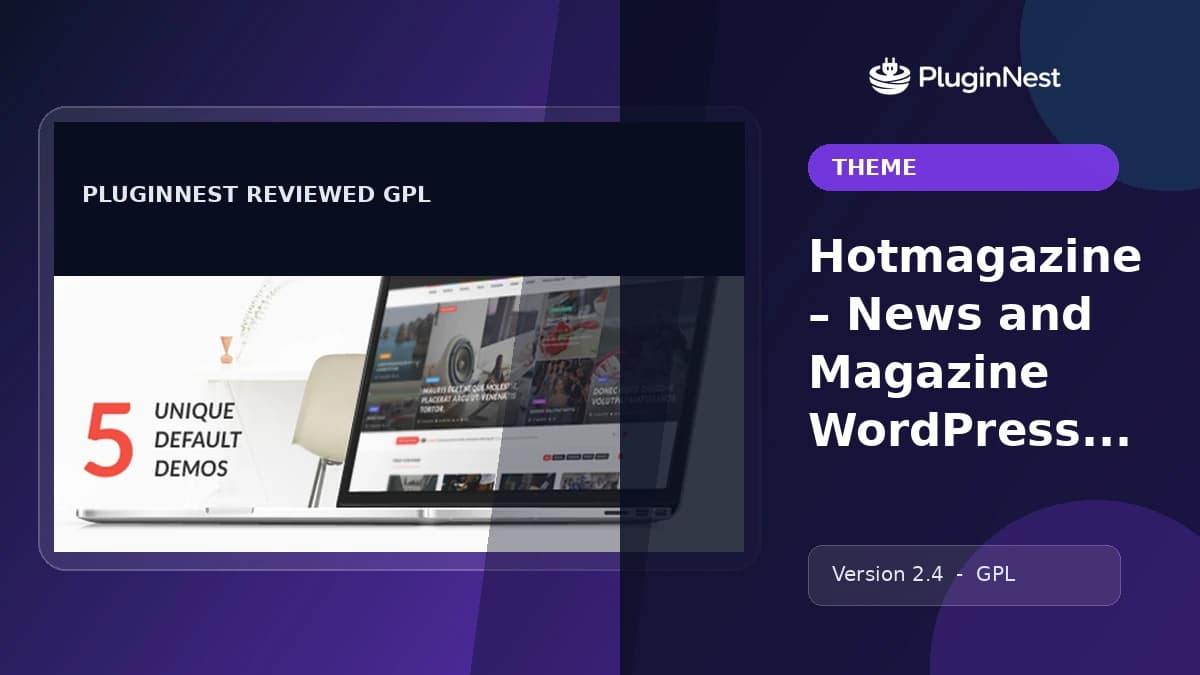 Hotmagazine – News and Magazine WordPress Theme product cover