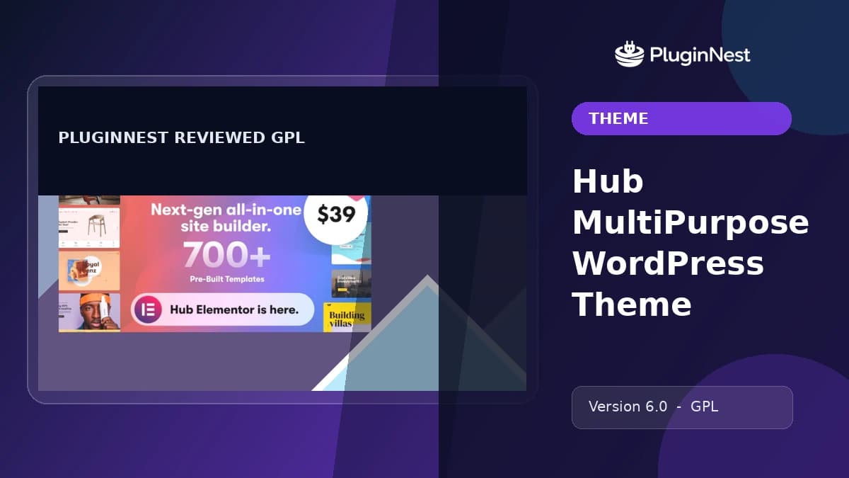 Hub MultiPurpose WordPress Theme product cover