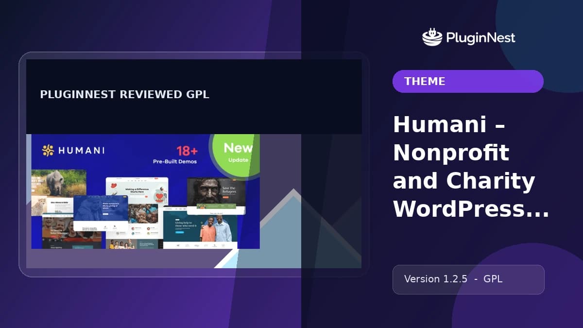Humani – Nonprofit and Charity WordPress Theme product cover