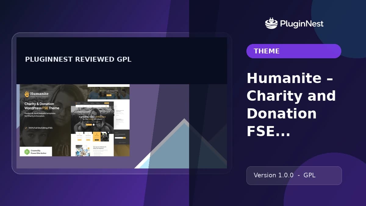 Humanite – Charity and Donation FSE WordPress Theme product cover