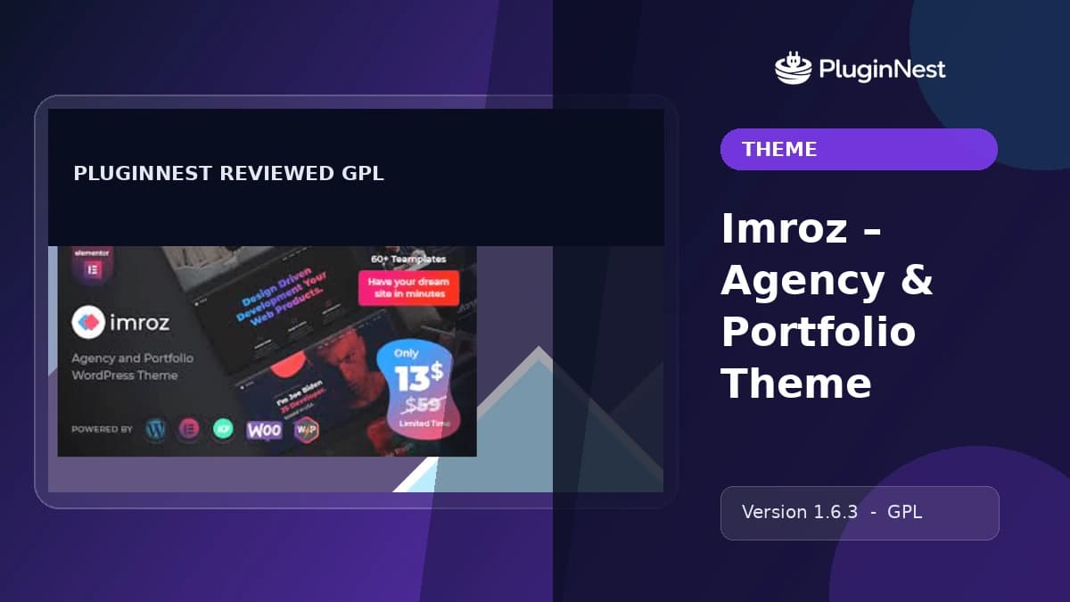 Imroz – Agency & Portfolio Theme product cover