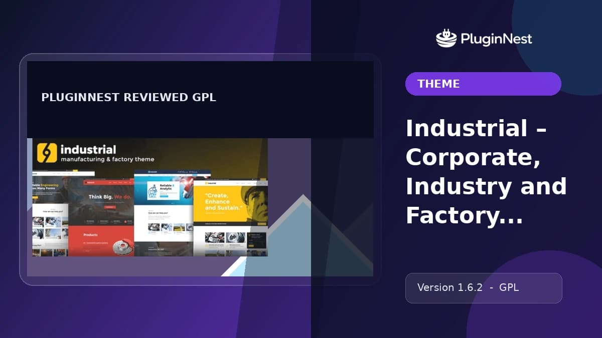 Industrial – Corporate, Industry and Factory WordPress Themes product cover