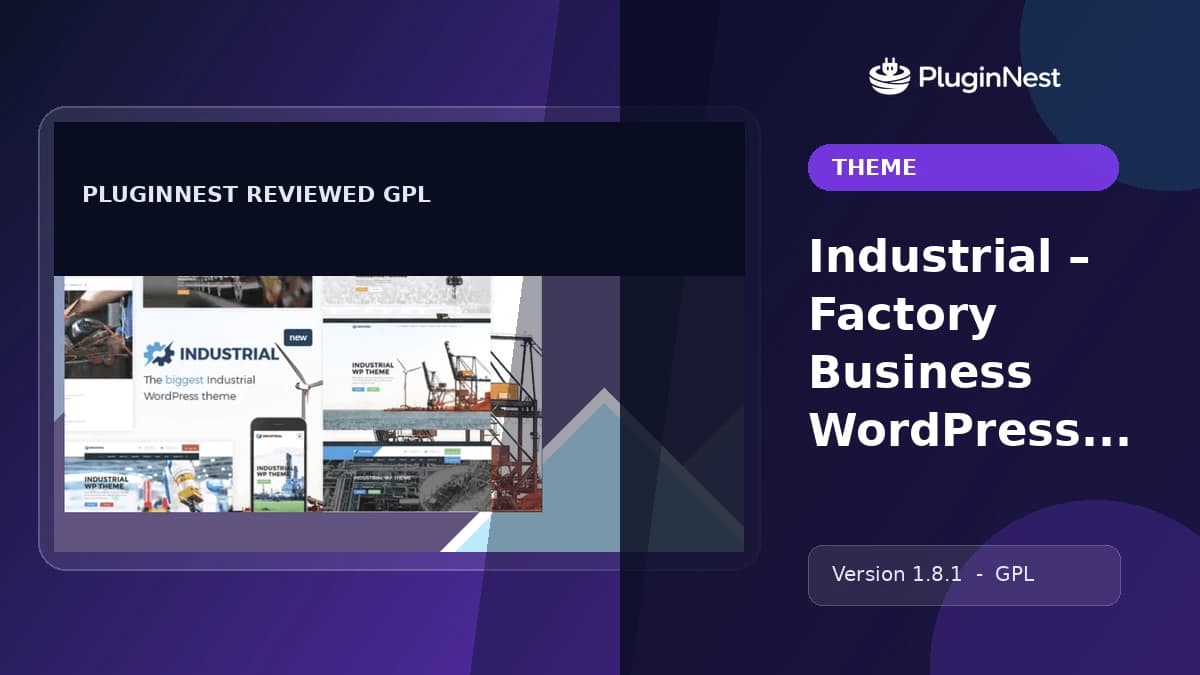 Industrial – Factory Business WordPress Theme product cover