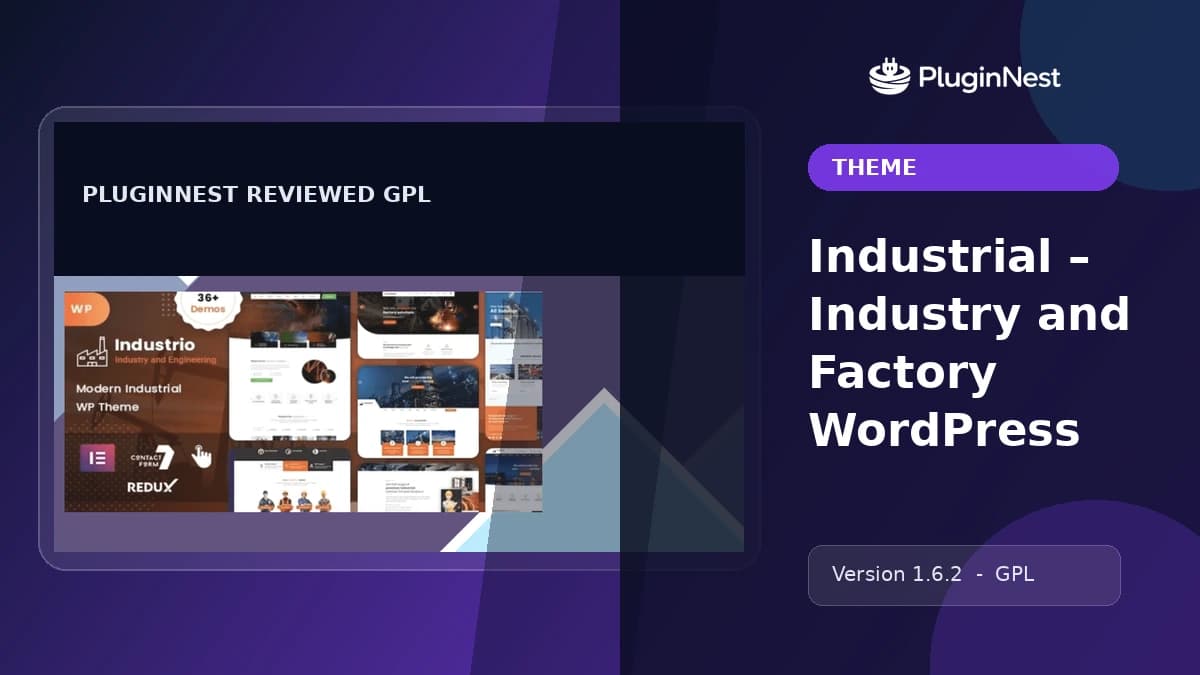 Industrial – Industry and Factory WordPress product cover