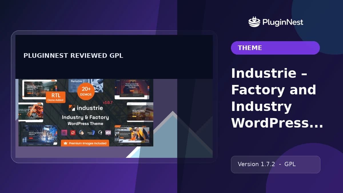 Industrie – Factory and Industry WordPress Theme product cover