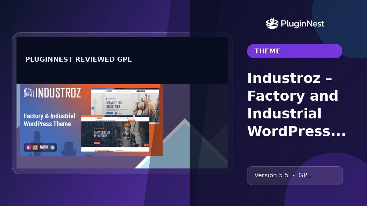 Industroz – Factory and Industrial WordPress Theme product cover