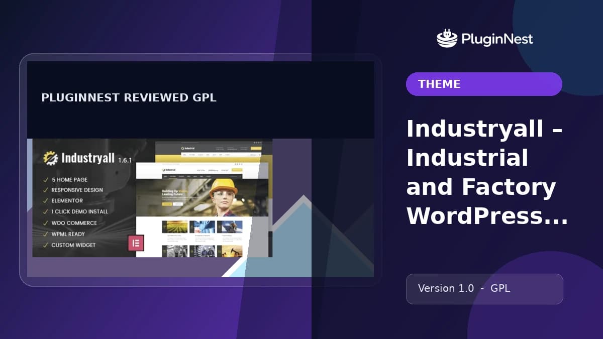 Industryall – Industrial and Factory WordPress Theme product cover
