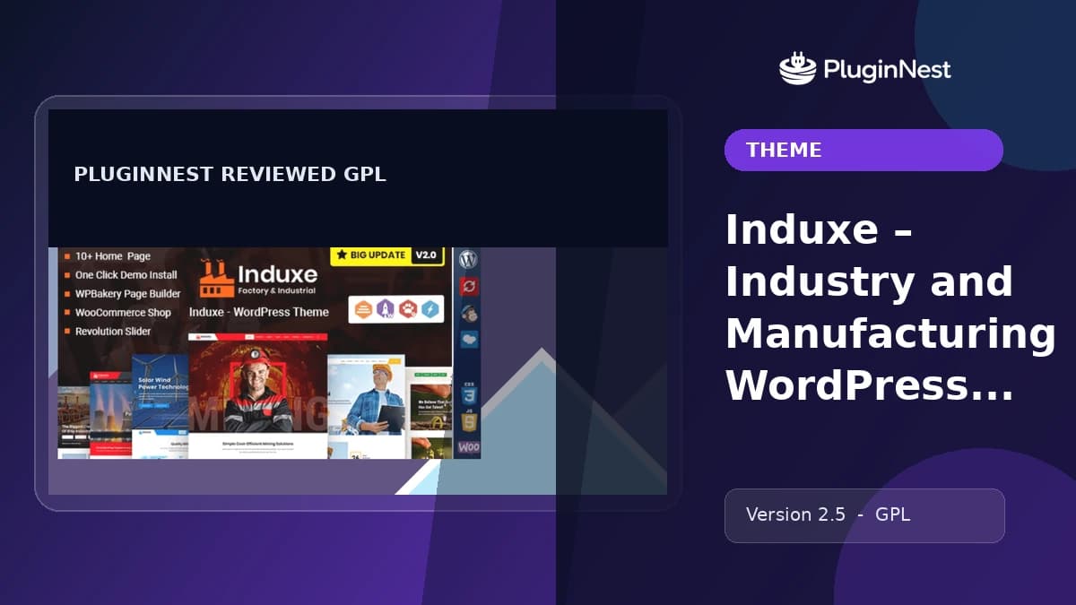 Induxe – Industry and Manufacturing WordPress Theme product cover