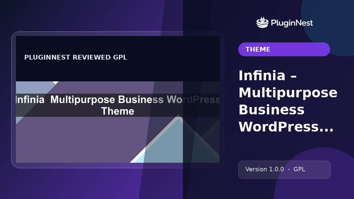 Infinia – Multipurpose Business WordPress Theme product cover