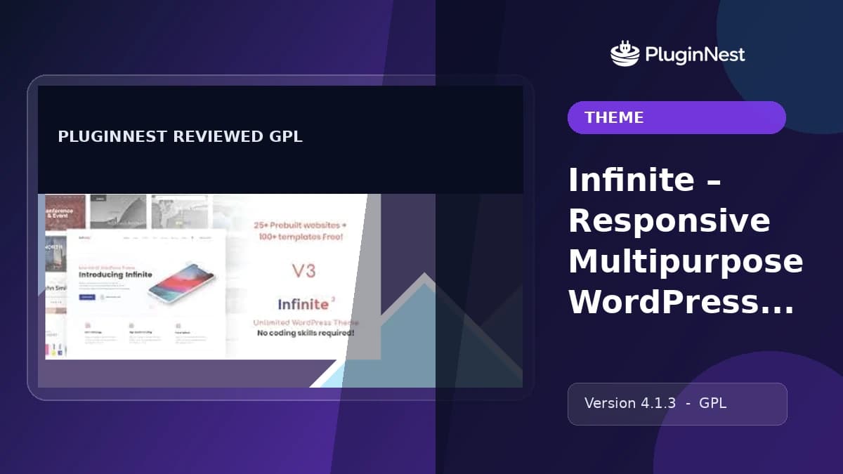 Infinite – Responsive Multipurpose WordPress Theme product cover