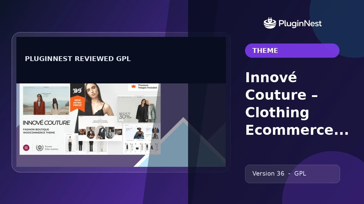 Innové Couture – Clothing Ecommerce WordPress Theme product cover