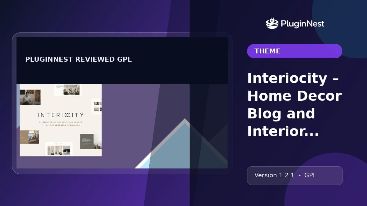 Interiocity – Home Decor Blog and Interior Design Magazine WordPress Theme product cover