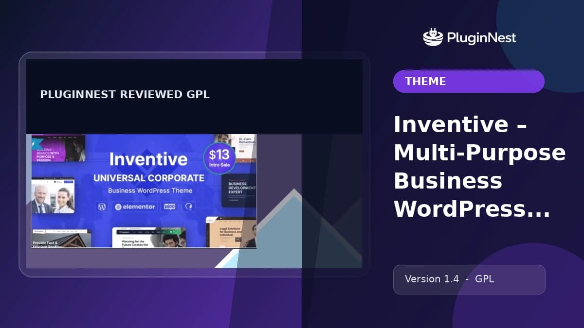 Inventive – Multi-Purpose Business WordPress Theme product cover