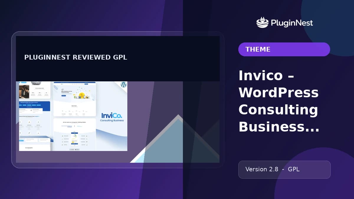 Invico – WordPress Consulting Business Theme product cover