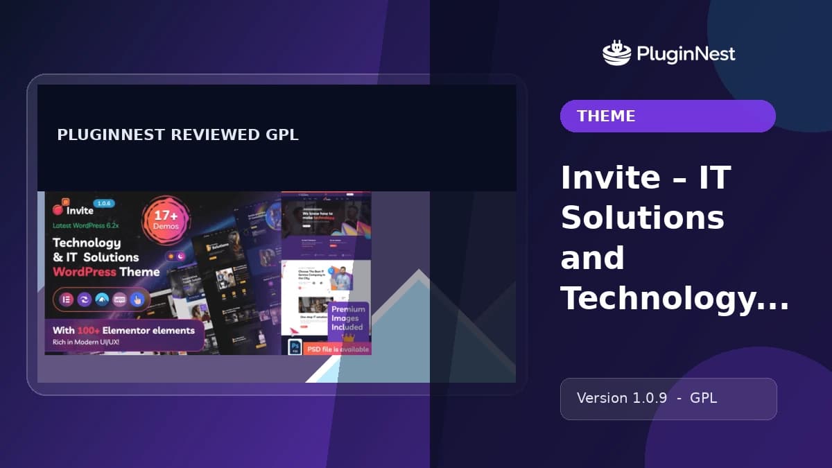Invite – IT Solutions and Technology WordPress Theme product cover