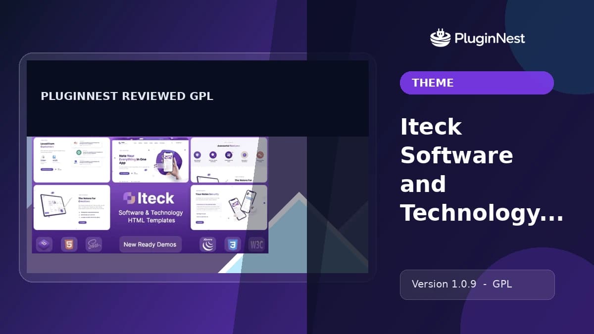 Iteck Software and Technology WordPress Theme product cover