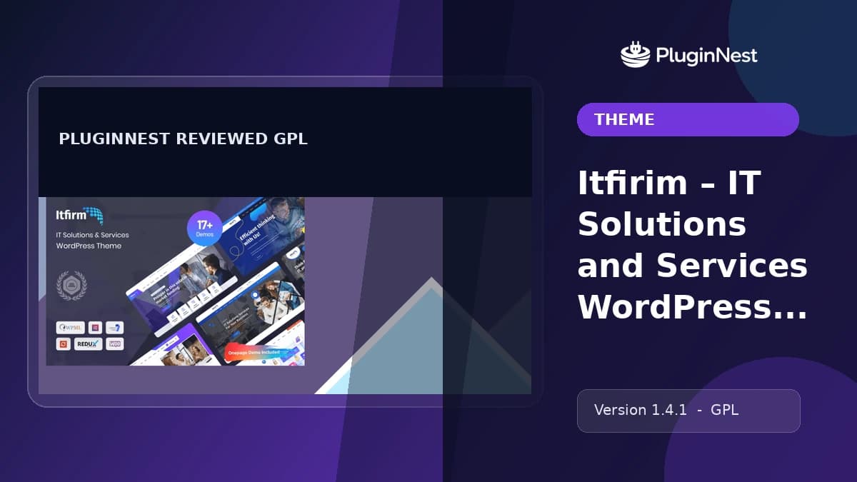Itfirim – IT Solutions and Services WordPress Theme product cover