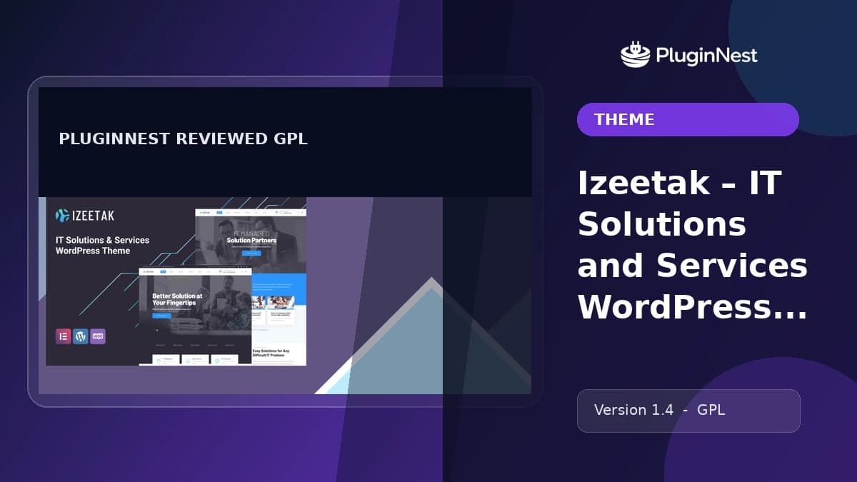 Izeetak – IT Solutions and Services WordPress Theme product cover