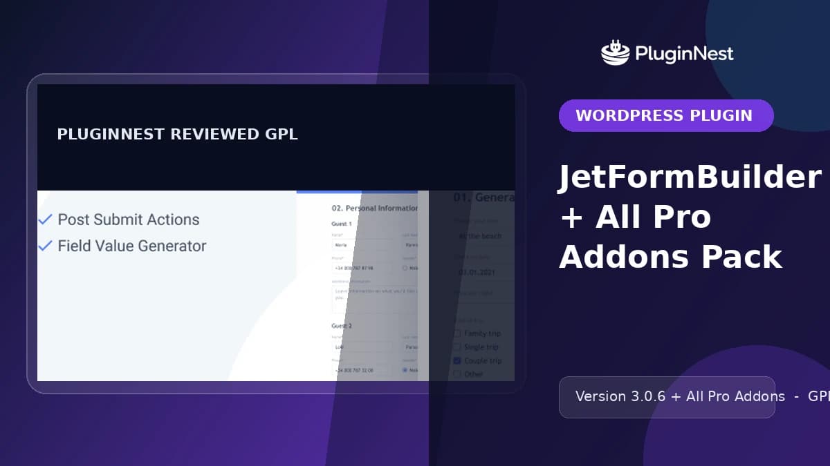 JetFormBuilder + All Pro Addons Pack product cover
