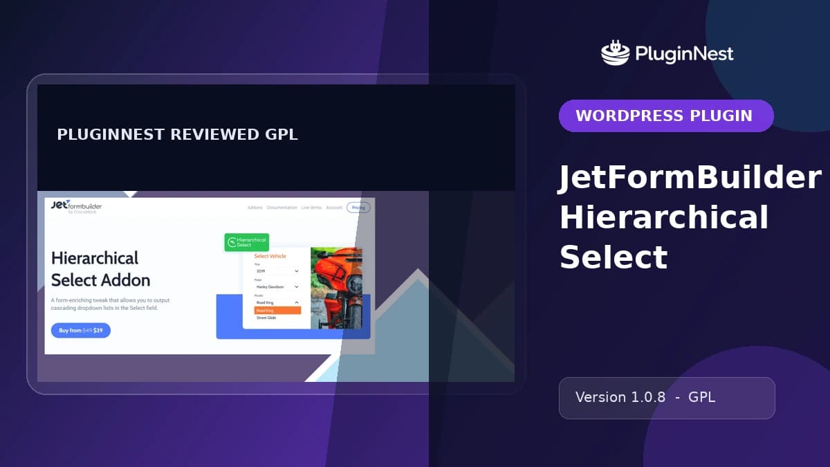 JetFormBuilder Hierarchical Select product cover