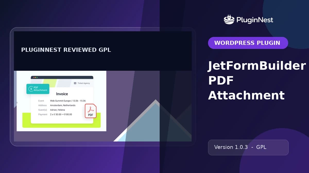 JetFormBuilder PDF Attachment product cover