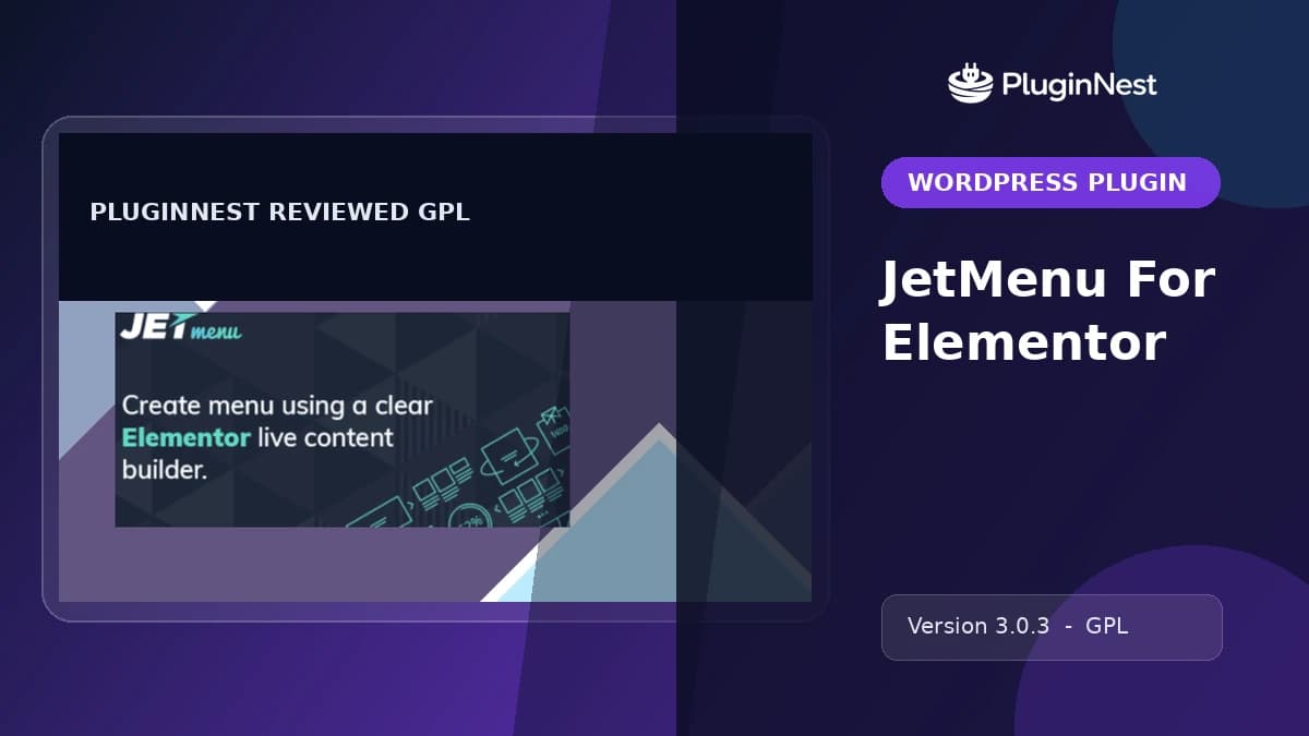 JetMenu For Elementor product cover