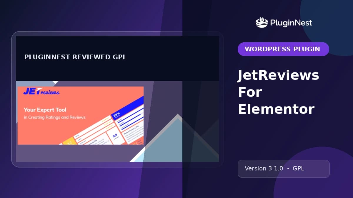 JetReviews For Elementor product cover
