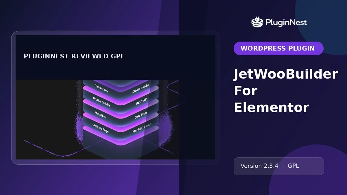 JetWooBuilder For Elementor product cover