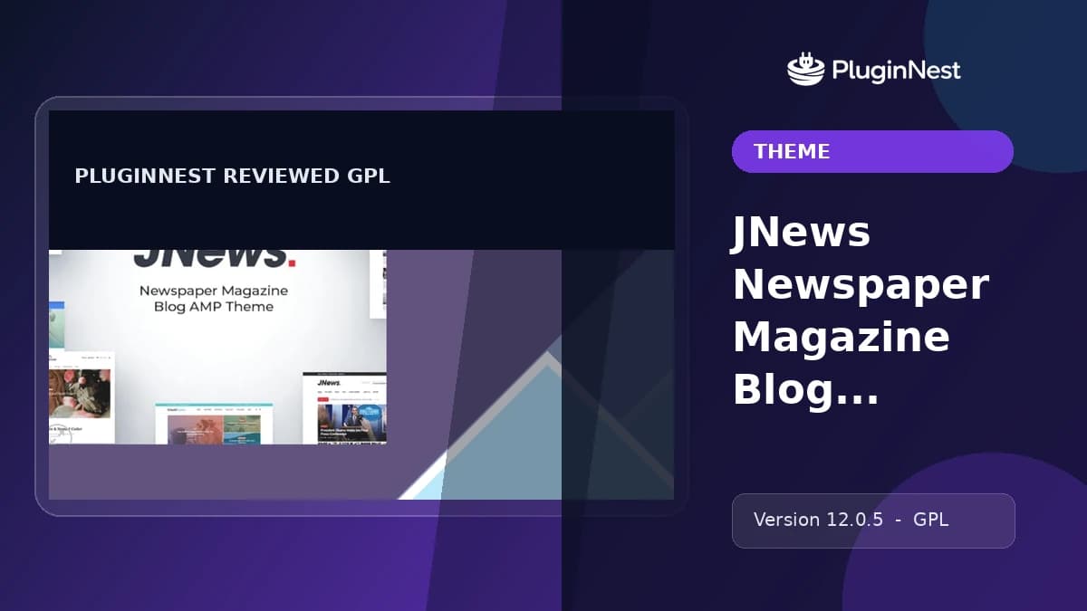 JNews Newspaper Magazine Blog AMP Theme product cover