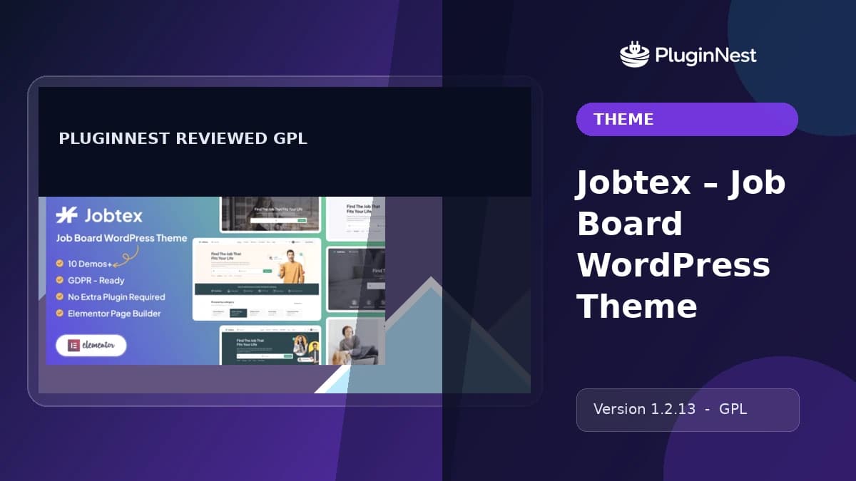 Jobtex – Job Board WordPress Theme product cover