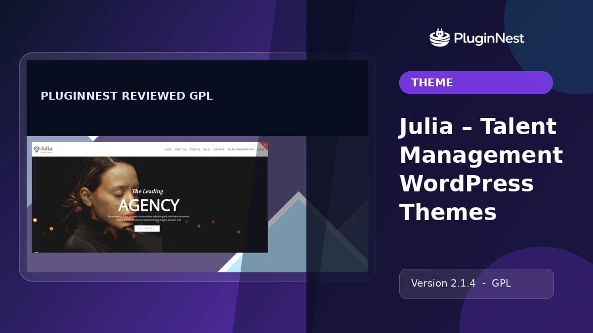 Julia – Talent Management WordPress Themes product cover