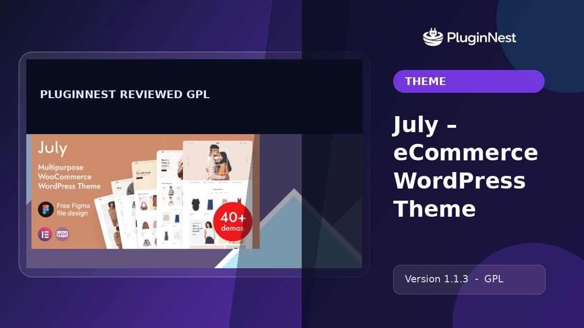 July – eCommerce WordPress Theme product cover