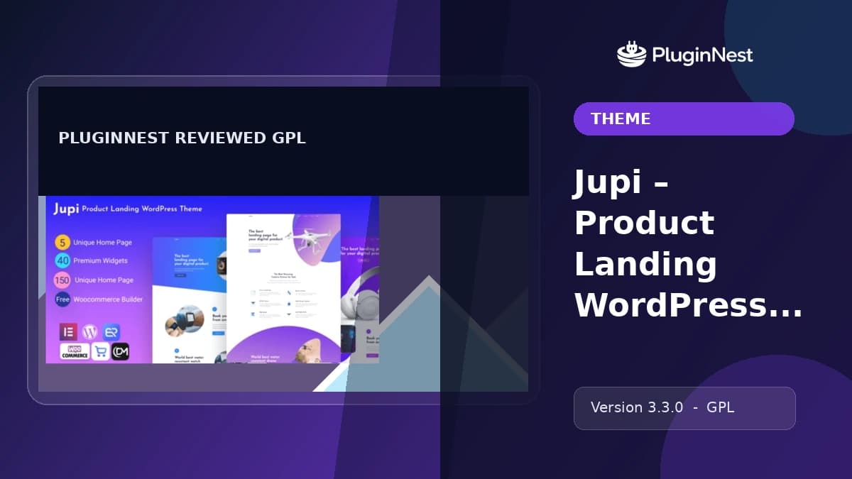 Jupi – Product Landing WordPress Theme product cover
