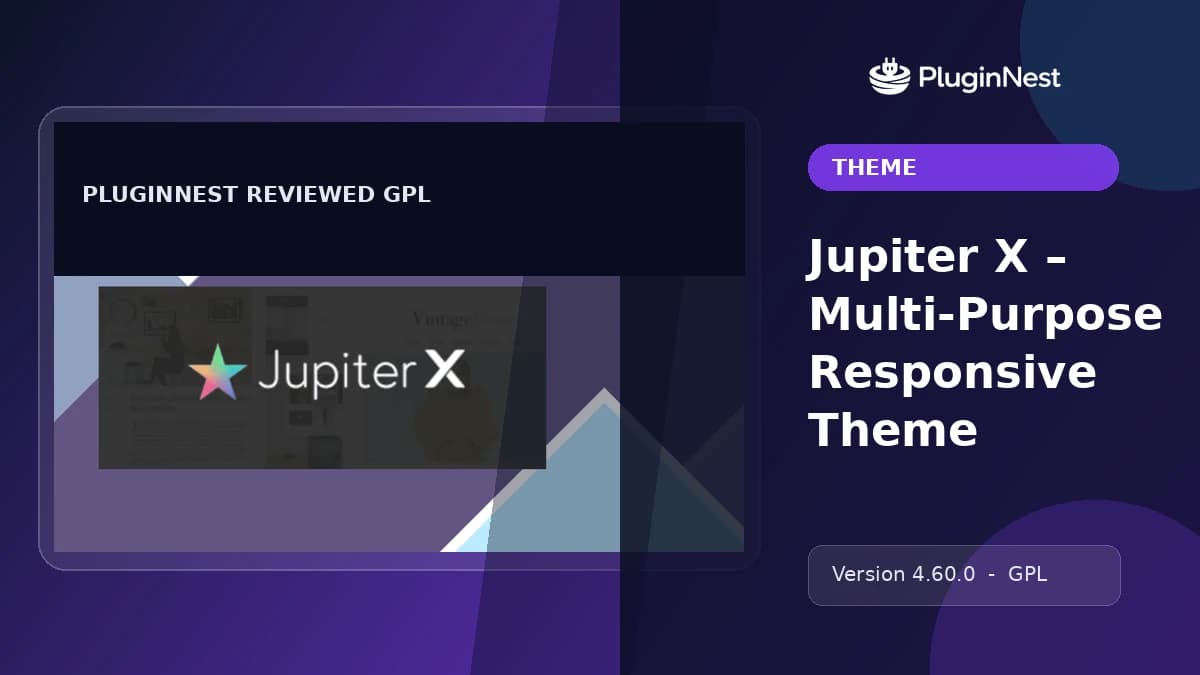 Jupiter X – Multi-Purpose Responsive Theme product cover