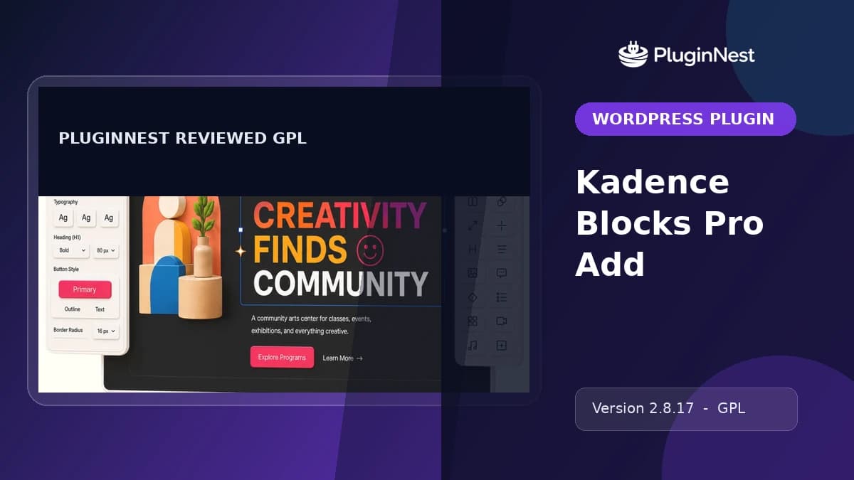 Kadence Blocks Pro Add product cover