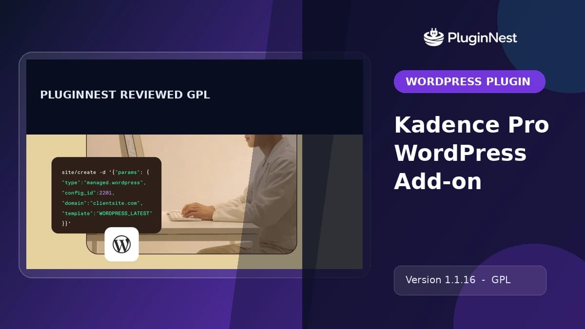 Kadence Pro WordPress Add-on product cover