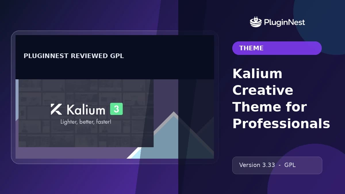 Kalium Creative Theme for Professionals product cover