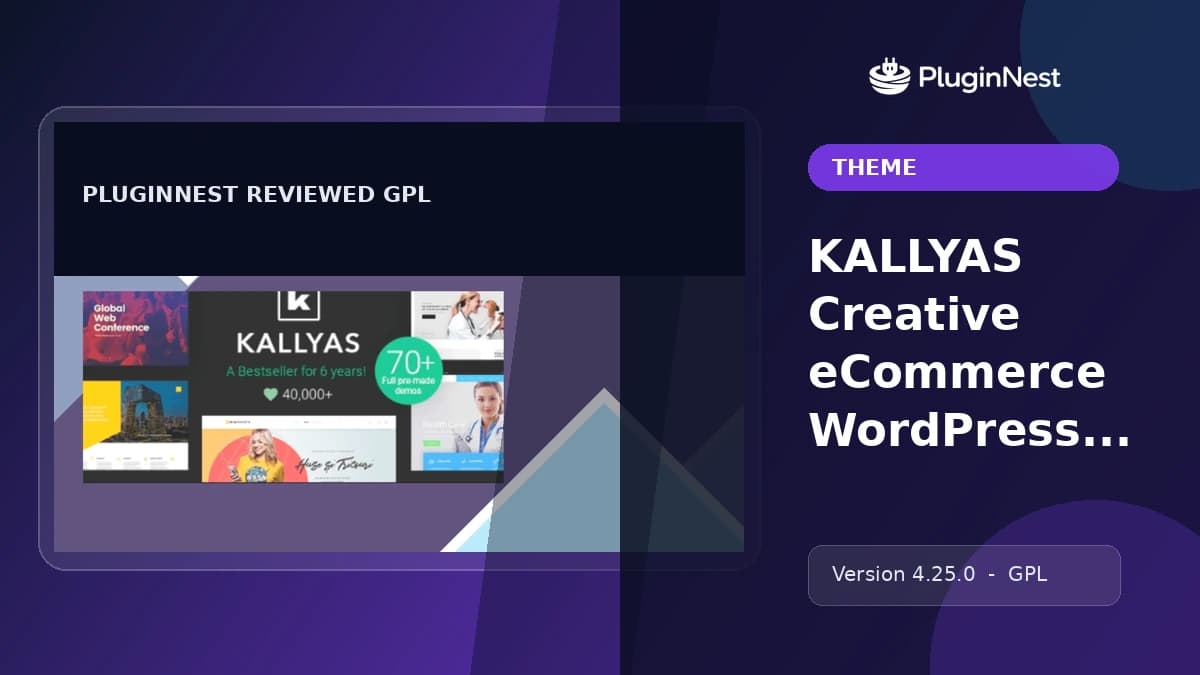 KALLYAS Creative eCommerce WordPress Theme product cover