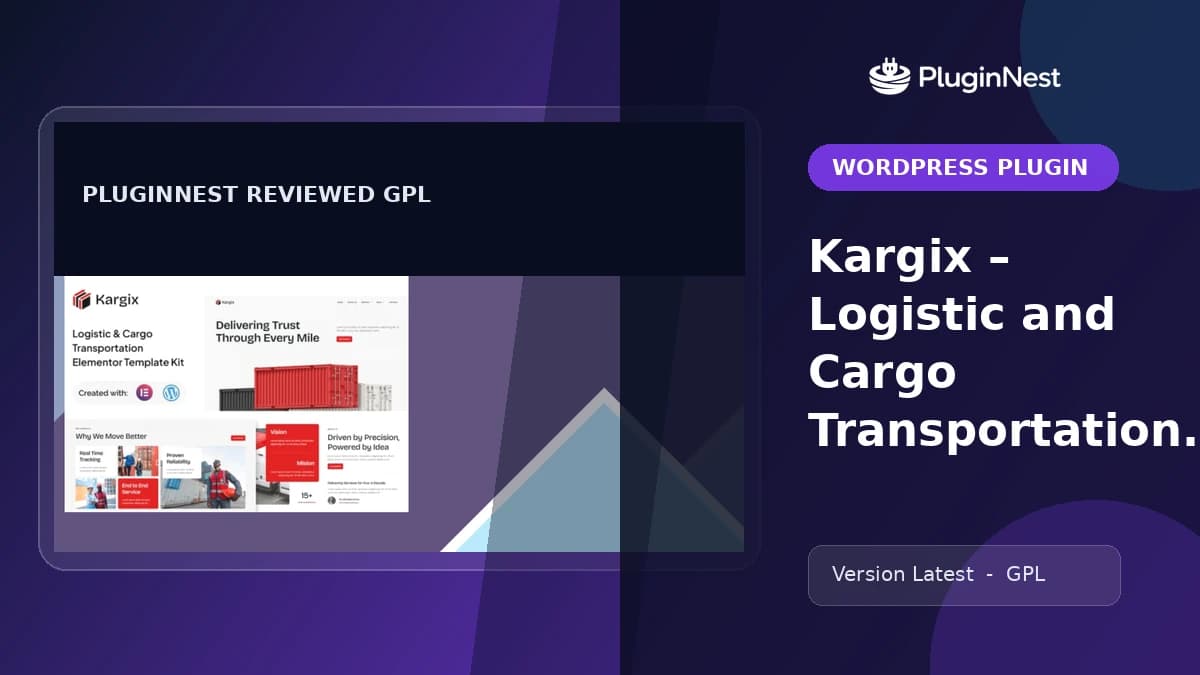 Kargix – Logistic and Cargo Transportation Elementor Template Kit product cover