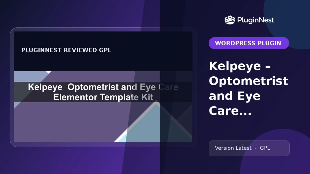 Kelpeye – Optometrist and Eye Care Elementor Template Kit product cover