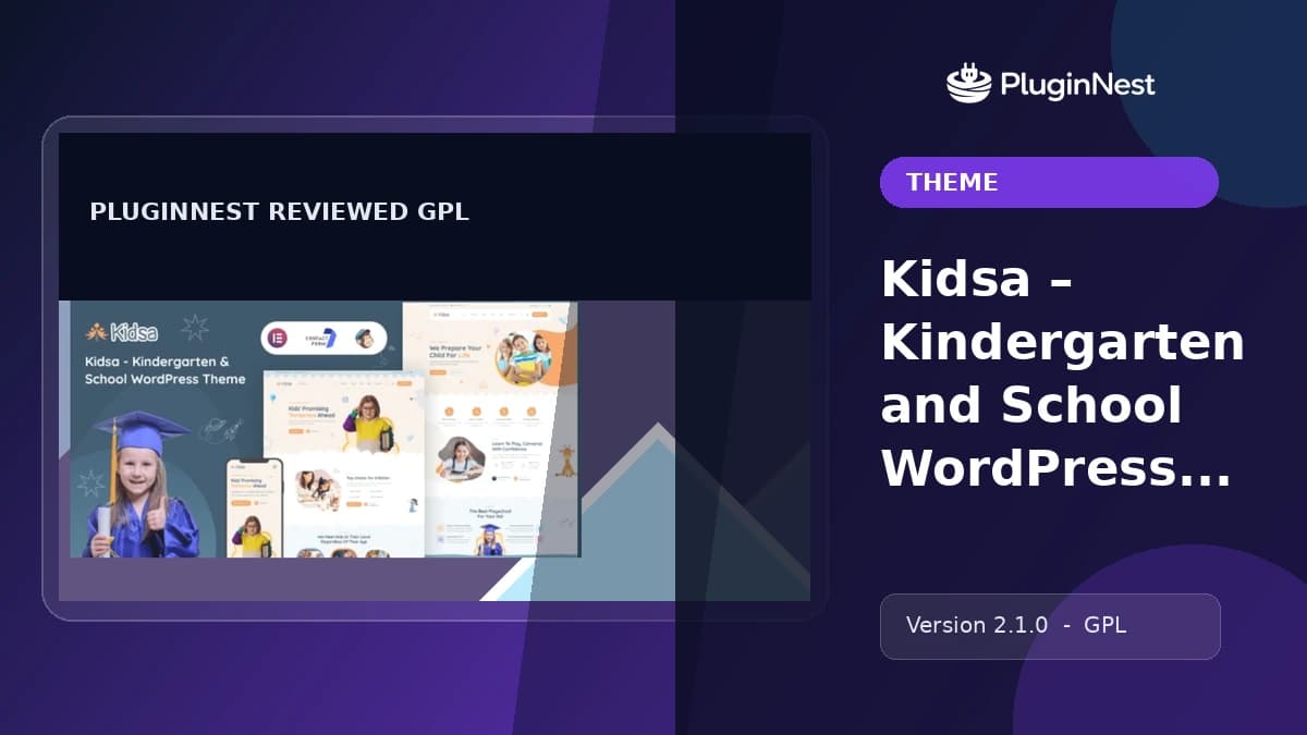 Kidsa – Kindergarten and School WordPress Theme product cover