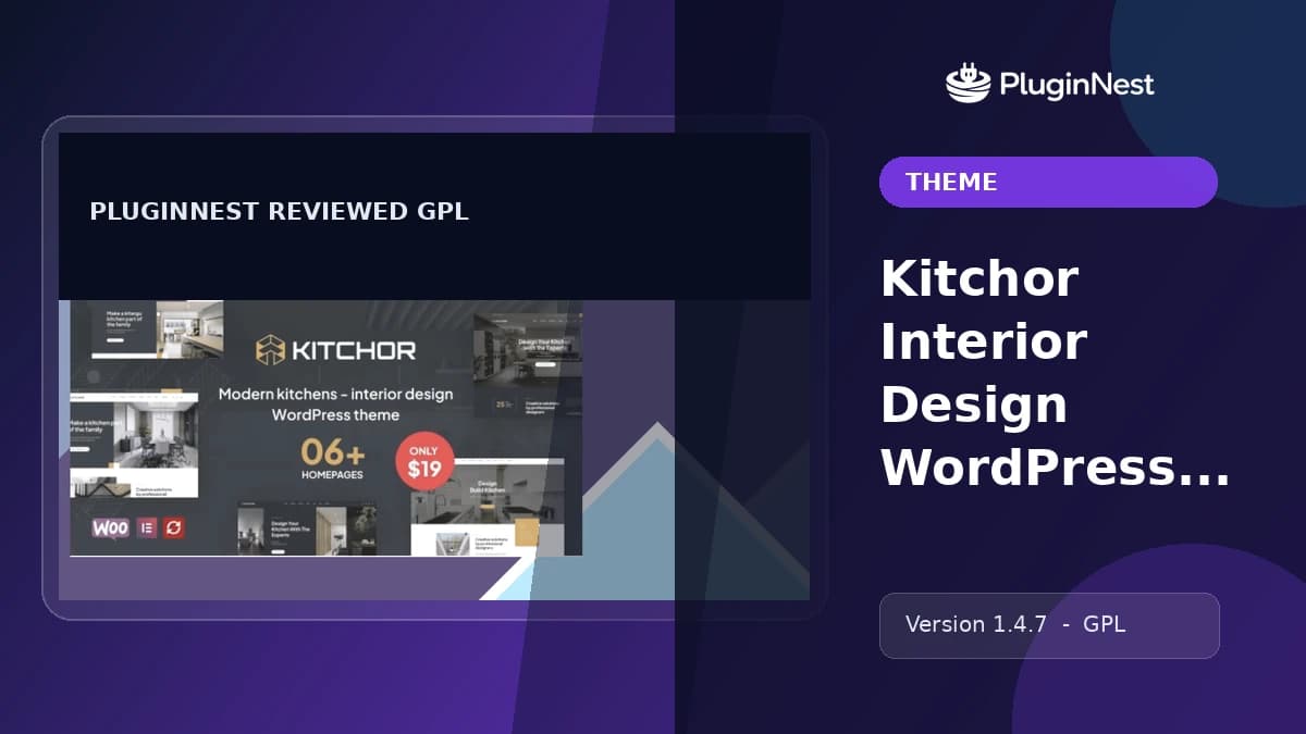 Kitchor Interior Design WordPress Theme product cover