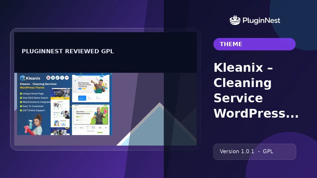 Kleanix – Cleaning Service WordPress Theme product cover