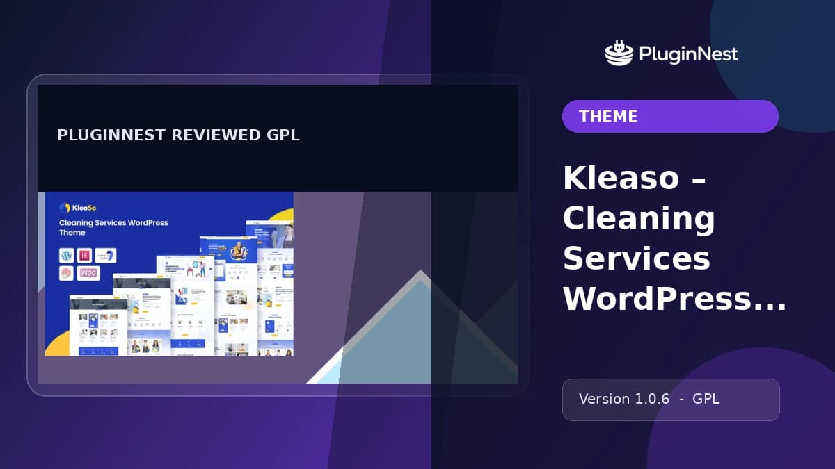 Kleaso – Cleaning Services WordPress Theme product cover