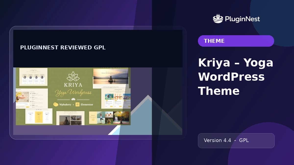 Kriya – Yoga WordPress Theme product cover