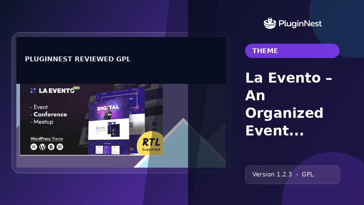 La Evento – An Organized Event WordPress Theme product cover