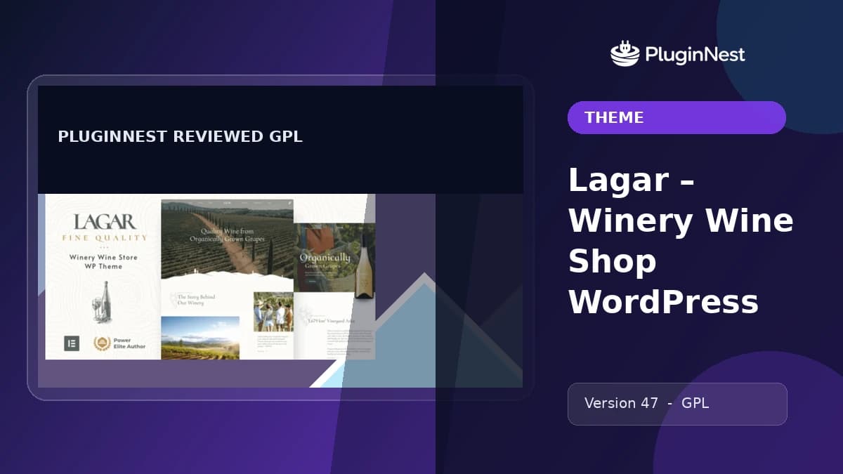 Lagar – Winery Wine Shop WordPress product cover