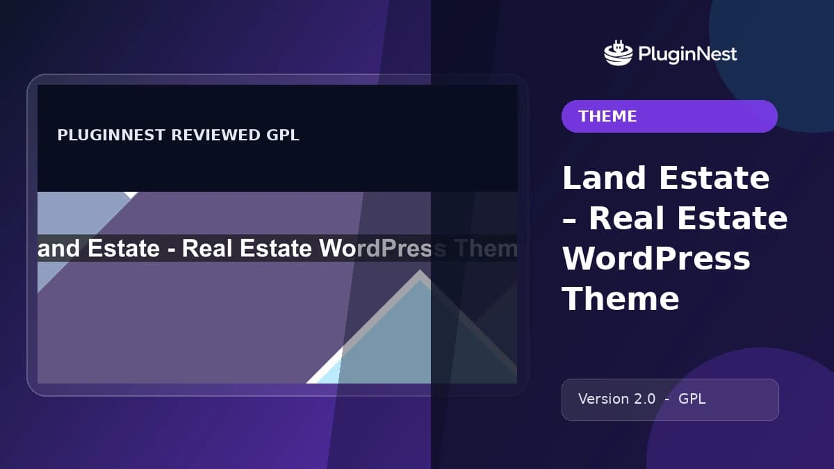 Land Estate – Real Estate WordPress Theme product cover