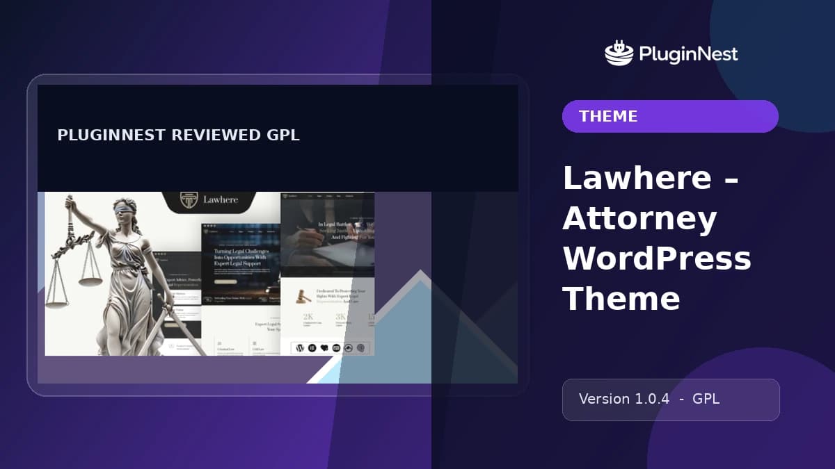 Lawhere – Attorney WordPress Theme product cover